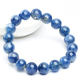 Natural Kyanite Mica Round Bead Bracelet - Wisdom & Spirituality